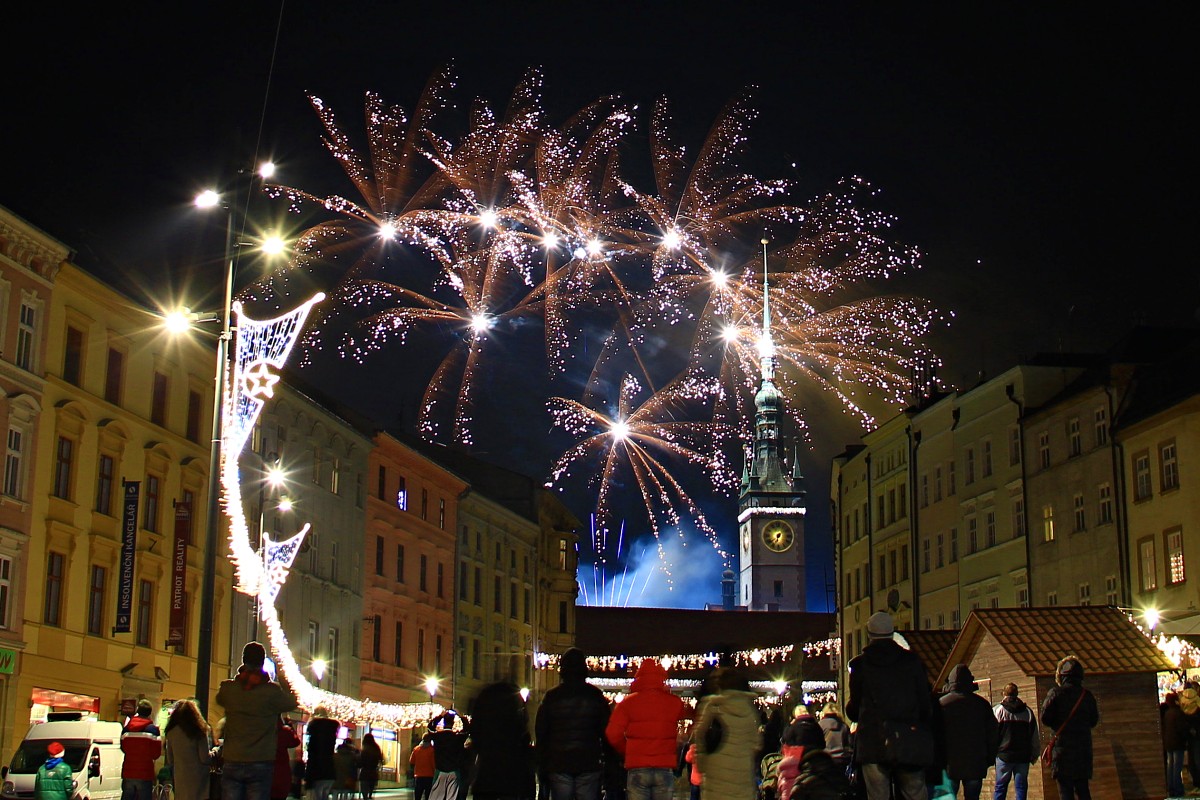 Mikulášský ohňostroj - Olomouc 6.