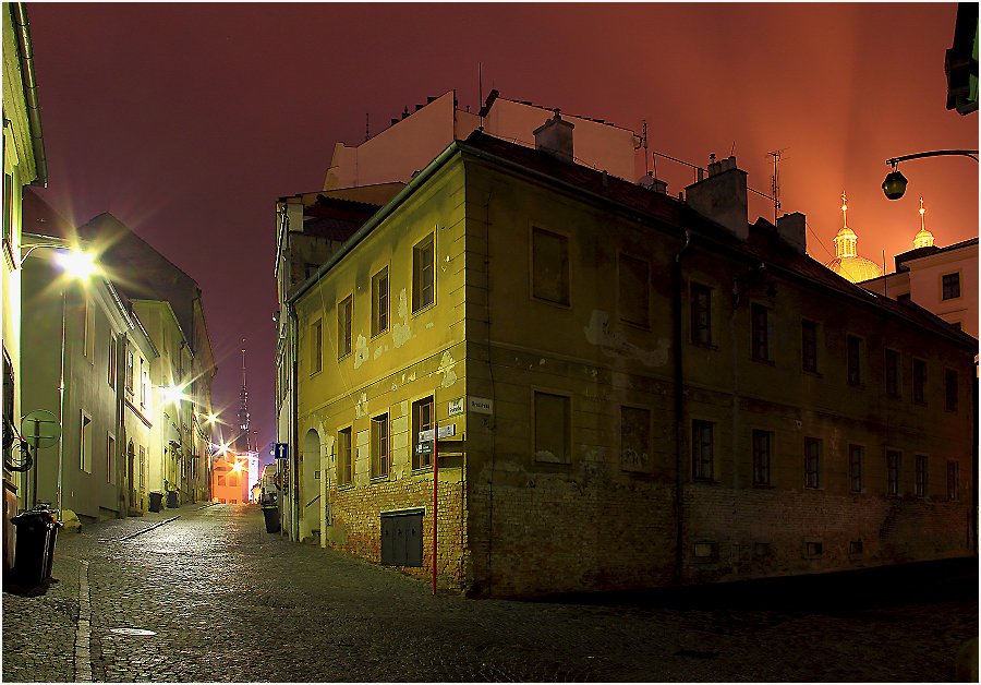 Noční Olomouc ul. Purkrabská